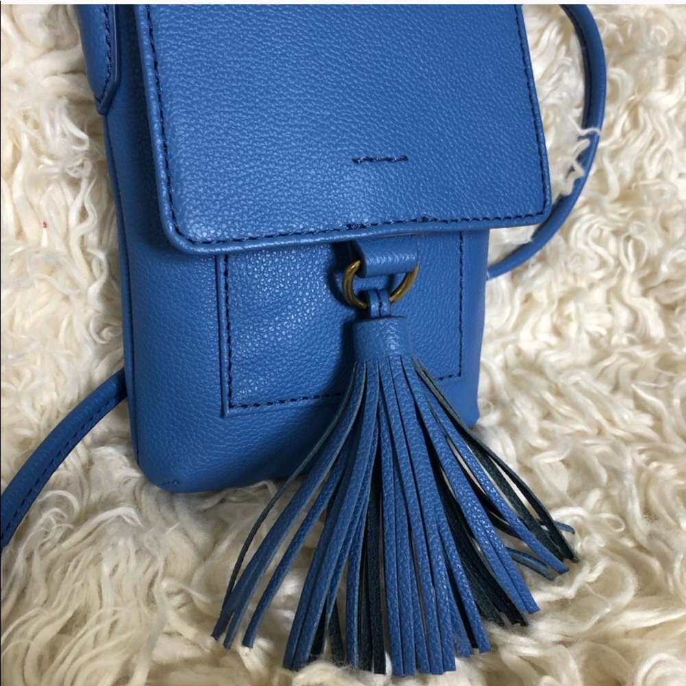 NWT Fossil Crystals Blue Fannie Phone Bag - Picture 2 of 5